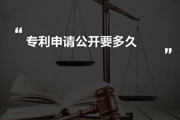 专利申请公开要多久