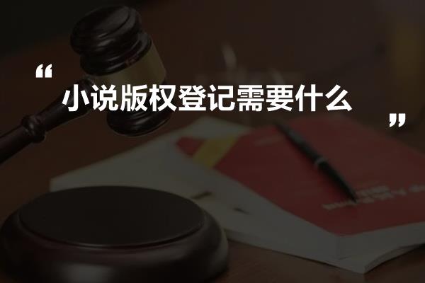 小说版权登记需要什么